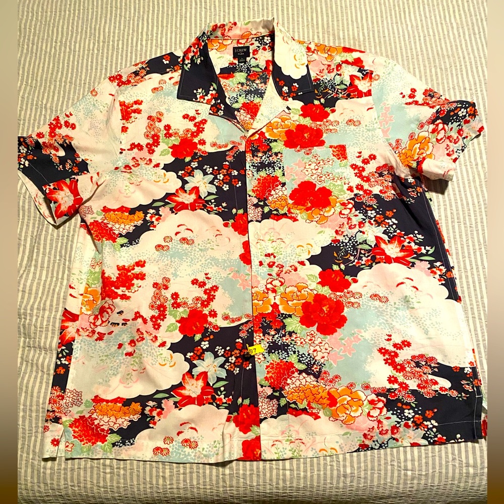 JCrew Mens Floral Shirt Large